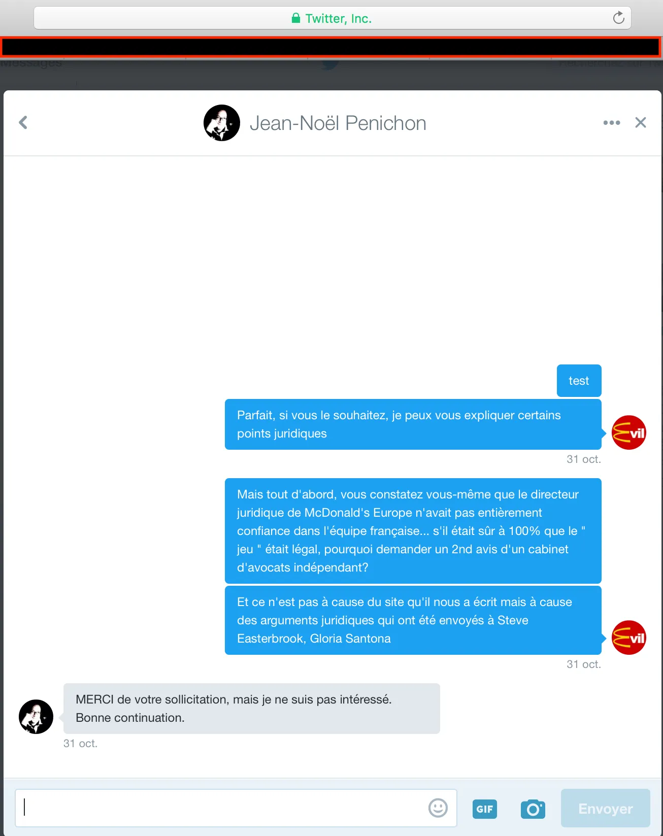 Penichon DM response - not interested in learning more