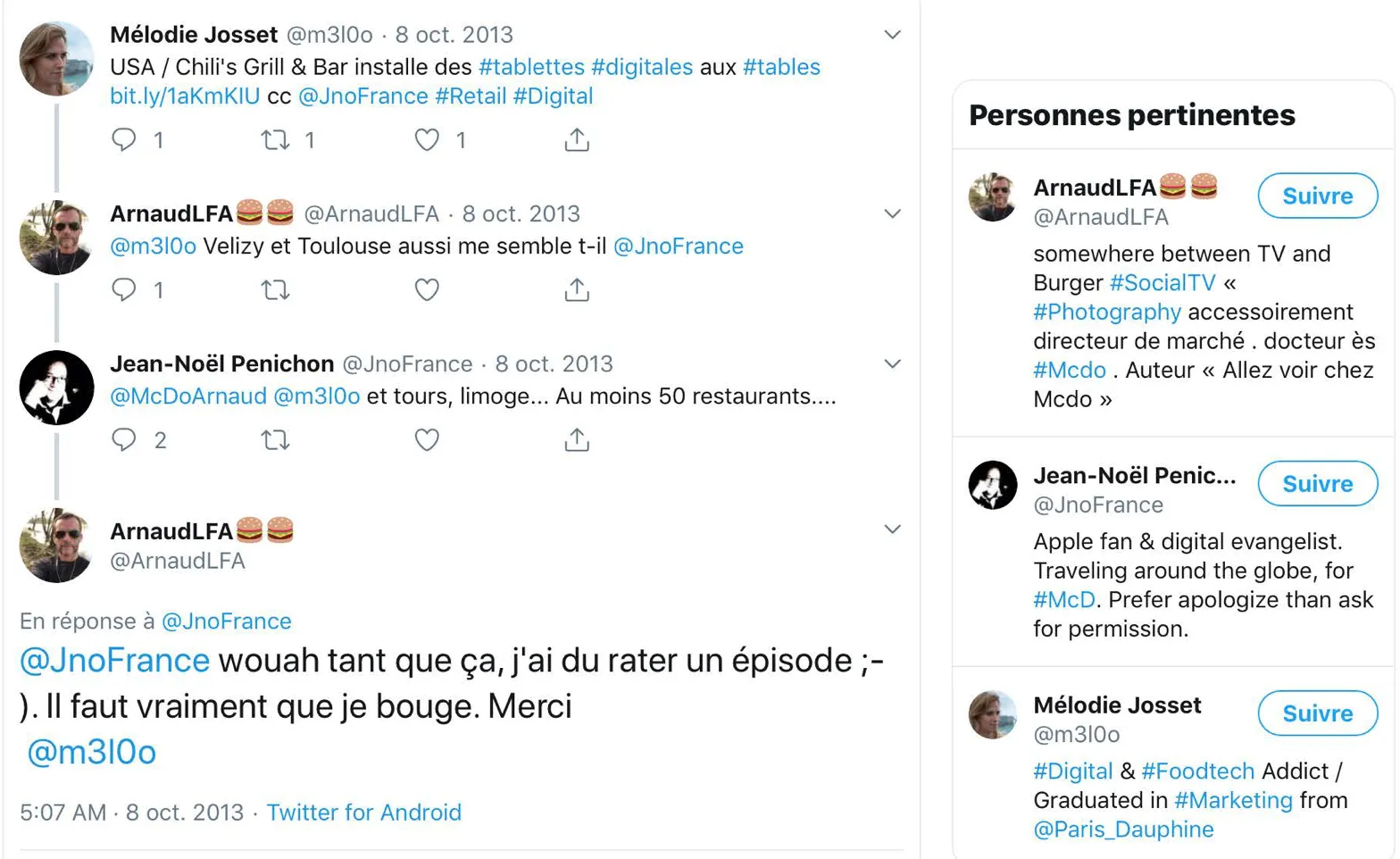 Tweet exchange with Jean-Noël Penichon
